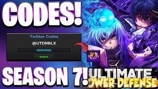 *SEASON 7!* NEW ALL SEASON 7 UPDATE CODES FOR ULTIMATE TOWER DEFENSE! ULTIMATE TOWER DEFENSE CODES