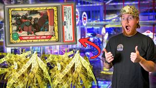 We Won A Graded PSA Trading Card For 4000 Tickets At The Arcade!