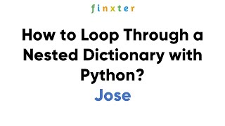 How to Loop Through a Nested Dictionary with Python?