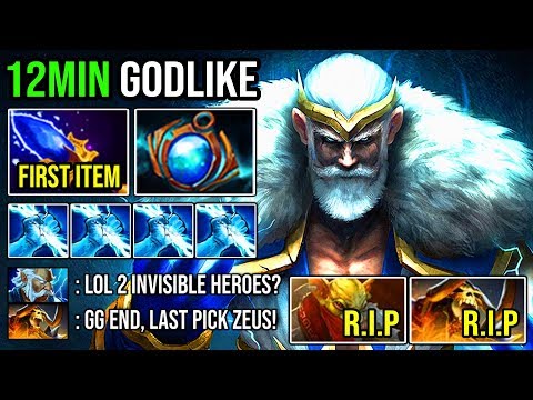 HOW TO 100% DELETE INVISIBLE HEROES IN 7.23 Crazy Meta First Item Scepter 12Min Godlike Zeus DotA 2
