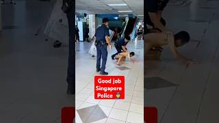 Man in underwear arrested in SINGAPORE #singapore #shorts #police