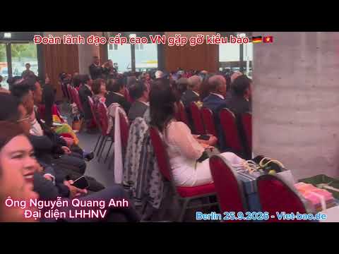 ĐOÀN CÁN BỘ CẤP CAO VN GẶP GỠ CỘNG ĐỒNG VIỆT (Lời phát biểu của Đại diện CĐ)