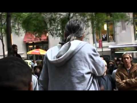 Roseanne Barr appears at Occupy Wall Street protest
