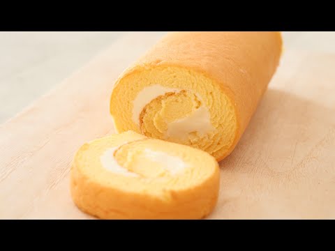 材料4つで簡単にスイスロールを作る方法 How to make a Swiss roll with 4 ingredients
