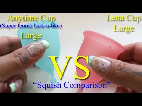 Anytime Cup (SJ look-a-like) vs Lena Orig Lg "Squish" - Menstrual Cups
