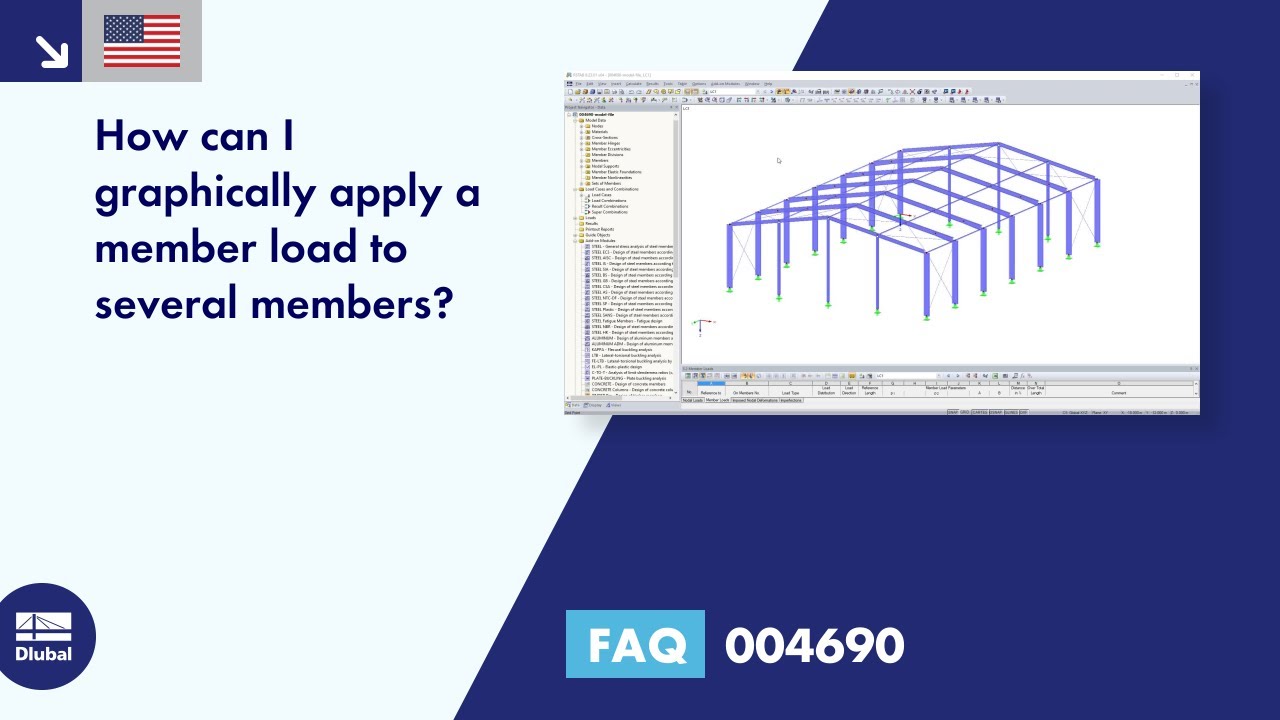 [EN] FAQ 004690 | How can I graphically apply a member load to several members?