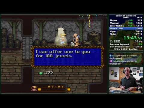Secret of Evermore 100% [Former] World Record Speedrun