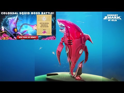 Ace Shark (Great White) vs Colossal Squid 🦑 Boss Battle ! - Hungry Shark World