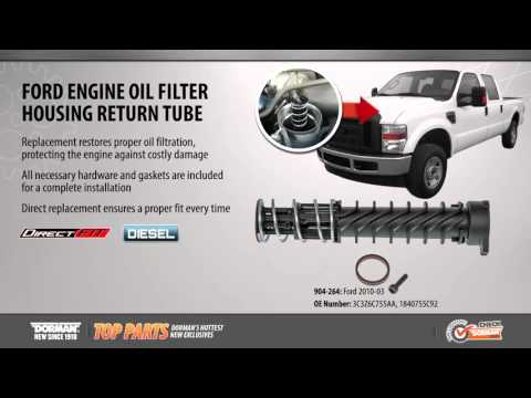 Highlighted Part: Engine Oil Filter Housing Return Tube for Select Ford Trucks