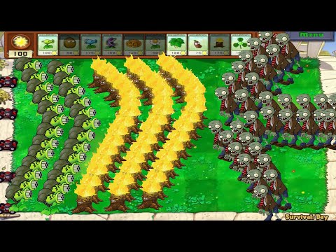 Plants vs Zombies Hack : ALL Pea vs 9999 Super Zombies