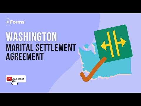 Free Washington Marital Settlement (Divorce) Agreement - PDF | Word – eForms