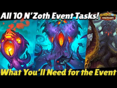 All 10 N'Zoth Event Tasks! What You'll Need for the Event! - Hearthstone Mercenaries Tips