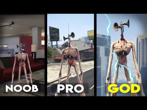 Upgrading SIREN HEAD into a GOD! (GTA 5 Mods)