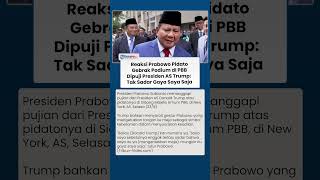 Reaksi Prabowo usai Pidatonya di Sidang Umum PBB Dipuji Donald Trump