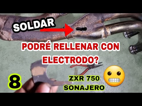 8❤️😬Podré tapar Agujero grande con Soldadura electrica? Moto ZXR 750 Sonajero🤣
