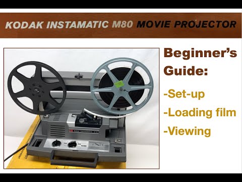 Kodak Instamatic M80 8mm Super 8 movie projector - Beginner's Guide - How to Use + Manual M85 M90