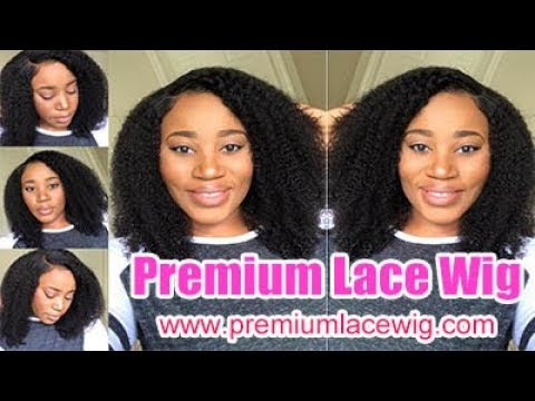 Afro Jeri Curly Brazilian Jeri Curl Full Lace Wig Natural Color 18inch