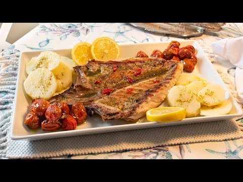 Ventresca de bonito a la plancha. CON GUARNICIÓN