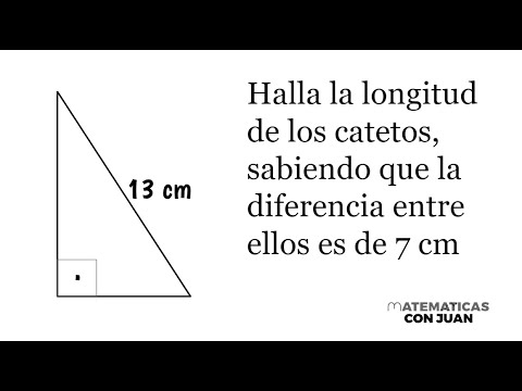 HALLAR LONGITUD DE LOS CATETOS CONOCIENDO HIPOTENUSA