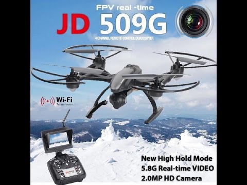 Samling, og Test flyning af den prisbillige JXD509G Drone fra Kina
