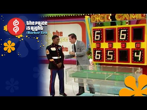 U.S. Marine Tries Luck at DICE GAME to Win a New Car! - The Price Is Right 1983
