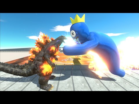 Godzilla Burning VS Giant Creepy Monster Lava Death Run - Animal Revolt Battle Simulator