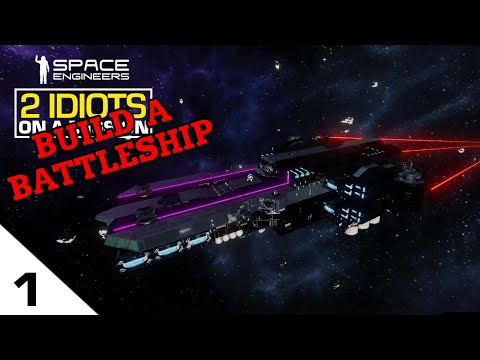 Space Engineers Tutorial - How To Build a Battleship #1 - Large Ship Design