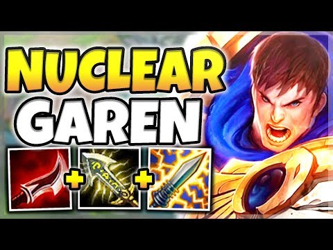 NUCLEAR ONE-SHOT GAREN MID! INSTANTLY KILL ENEMY CARRIES WITH Q! (INSANE DAMAGE) - League of Legends