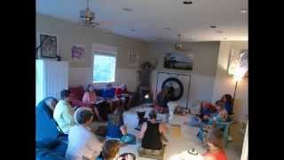 Drumming meditation with gong