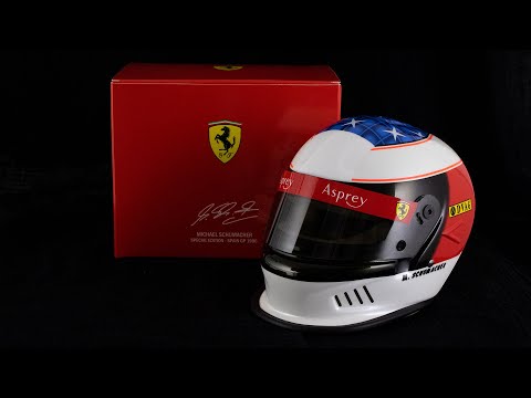 Michael Schumacher Helmet Ferrari F1 Spain GP 1996 in 1/2