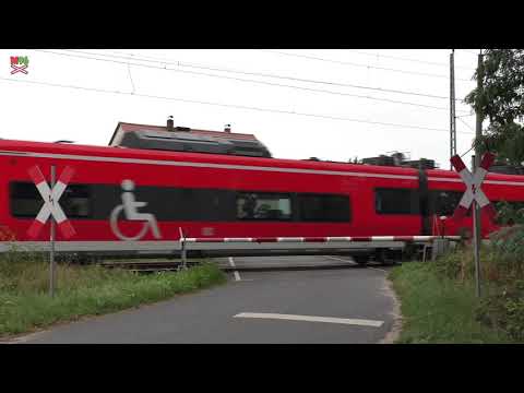 Bahnübergang Rehfeld (Falkenberg) #1 (D) - 26.8.2023 / Železniční přejezd / German railroad crossing