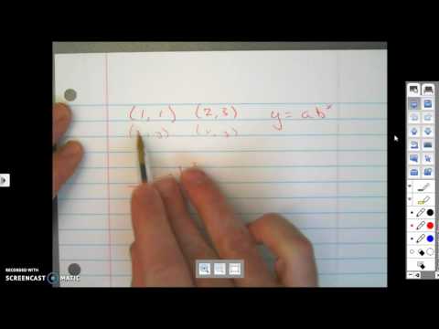 Writing Exponential Equation from Two Points