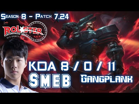 KT Smeb GANGPLANK vs JAYCE Top - Patch 7.24 KR Ranked