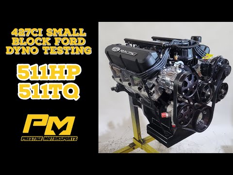 BLACKED OUT 511HP 511TQ 427ci Small Block Ford Dyno Testing for Michael at Prestige Motorsports