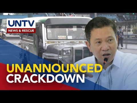 LTFRB opts for unannounced crackdown vs. unconsolidated jeepneys