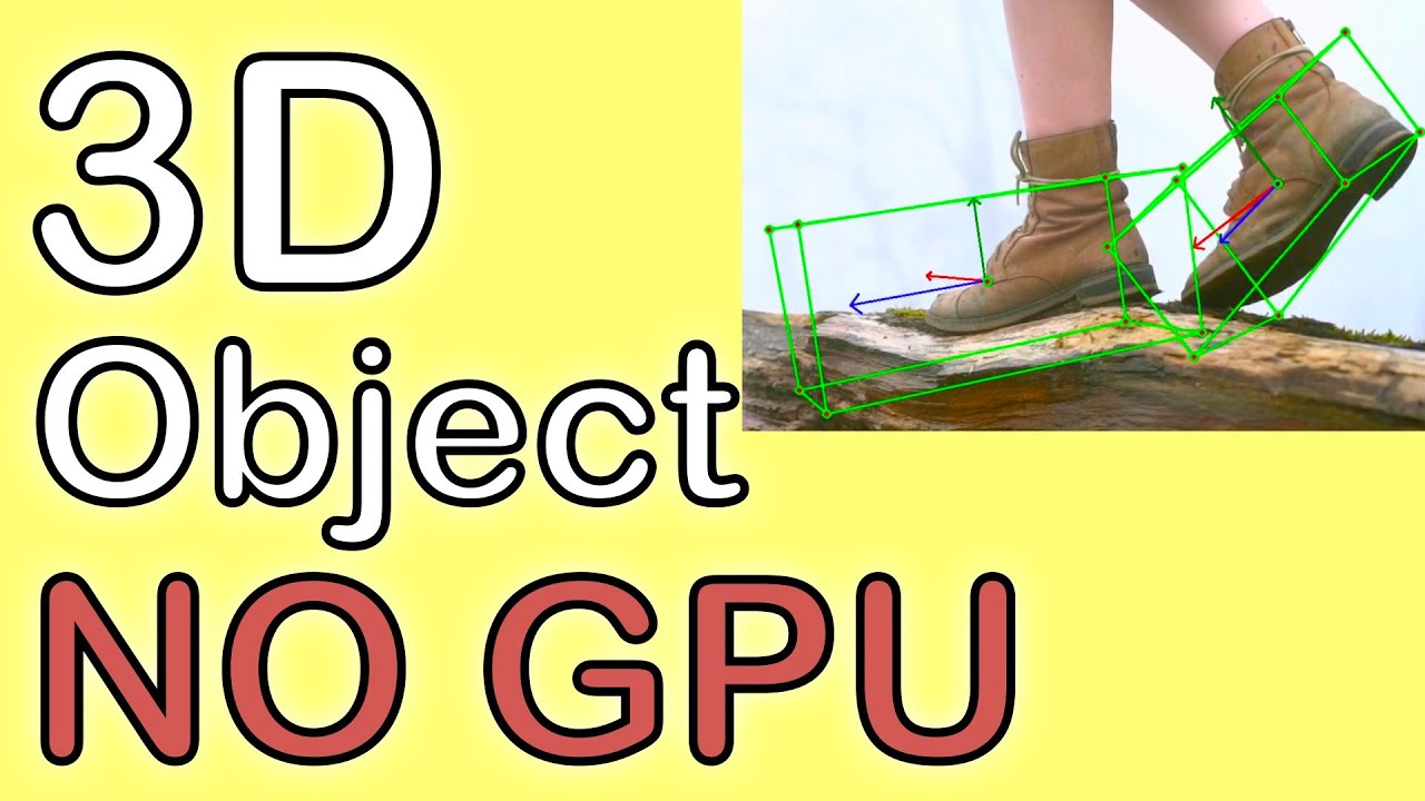 real time 3D object detection solution for everyday objects / python tutorial / mediapipe / NO GPU