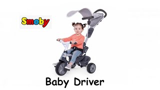 Smoby Baby Driver Childrens 3 in 1 trike pushchair