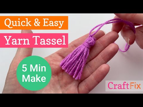 So machen Sie in 5 Minuten eine Quaste aus Garn (Schritt für Schritt)