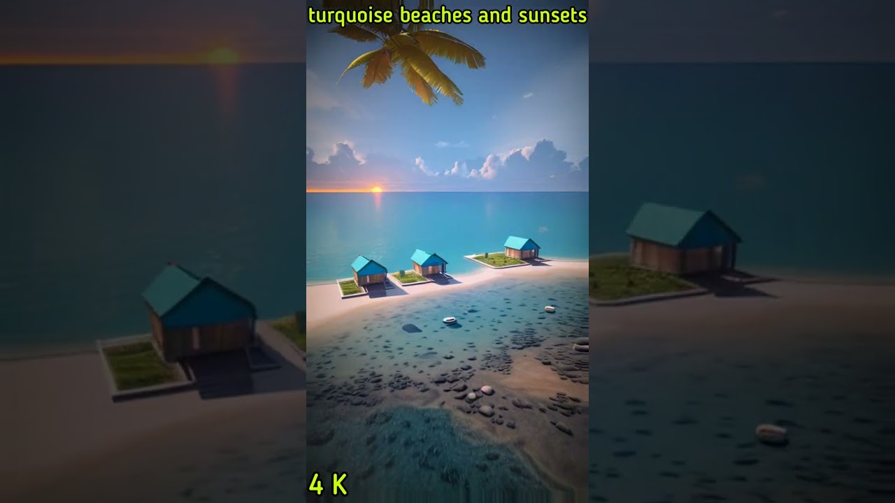 Witness Unbelievable Beauty: 4K Stable Diffusion Art of Turquoise Beaches and Sunsets