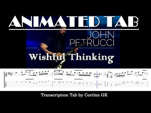 John Petrucci - Wishful Thinking - ANIMATED TAB
