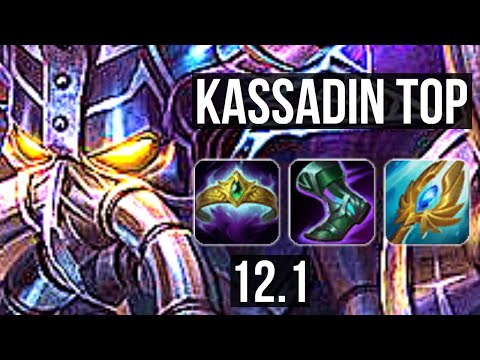 KASSADIN vs AKALI (TOP) | Rank 1 Kassadin, 6 solo kills, 300+ games | BR Grandmaster | 12.1