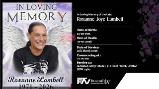 Memorial service for Roxanne Joye Lambell