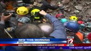 Teen pulled from Nepal rubble 5 days after quake