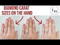 Every Diamond Shape And Carat Size Shown On The Hand And Finger