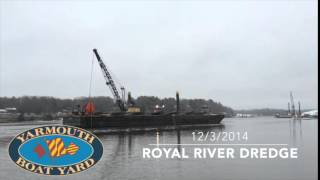 preview picture of video 'Royal River Dredge Project Approaches Yarmouth Boat Yard'