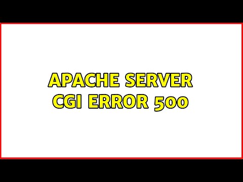 Apache Server Cgi Error 500