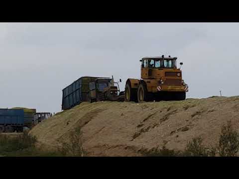 Akcja kukurydza 2018 w Brzysko-Rol - Wciąganie na pryzmę 2