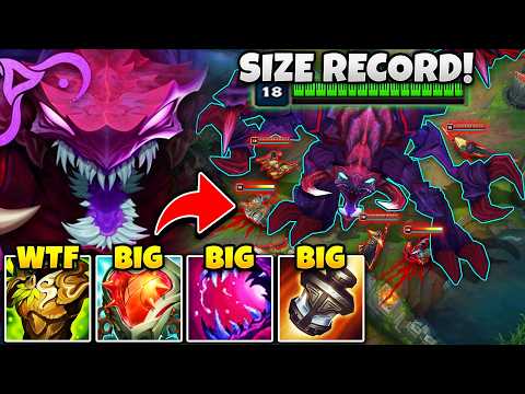 I BROKE THE SIZE RECORD ON CHO'GATH! I WAS LARGER THAN BARON AND TURRETS!