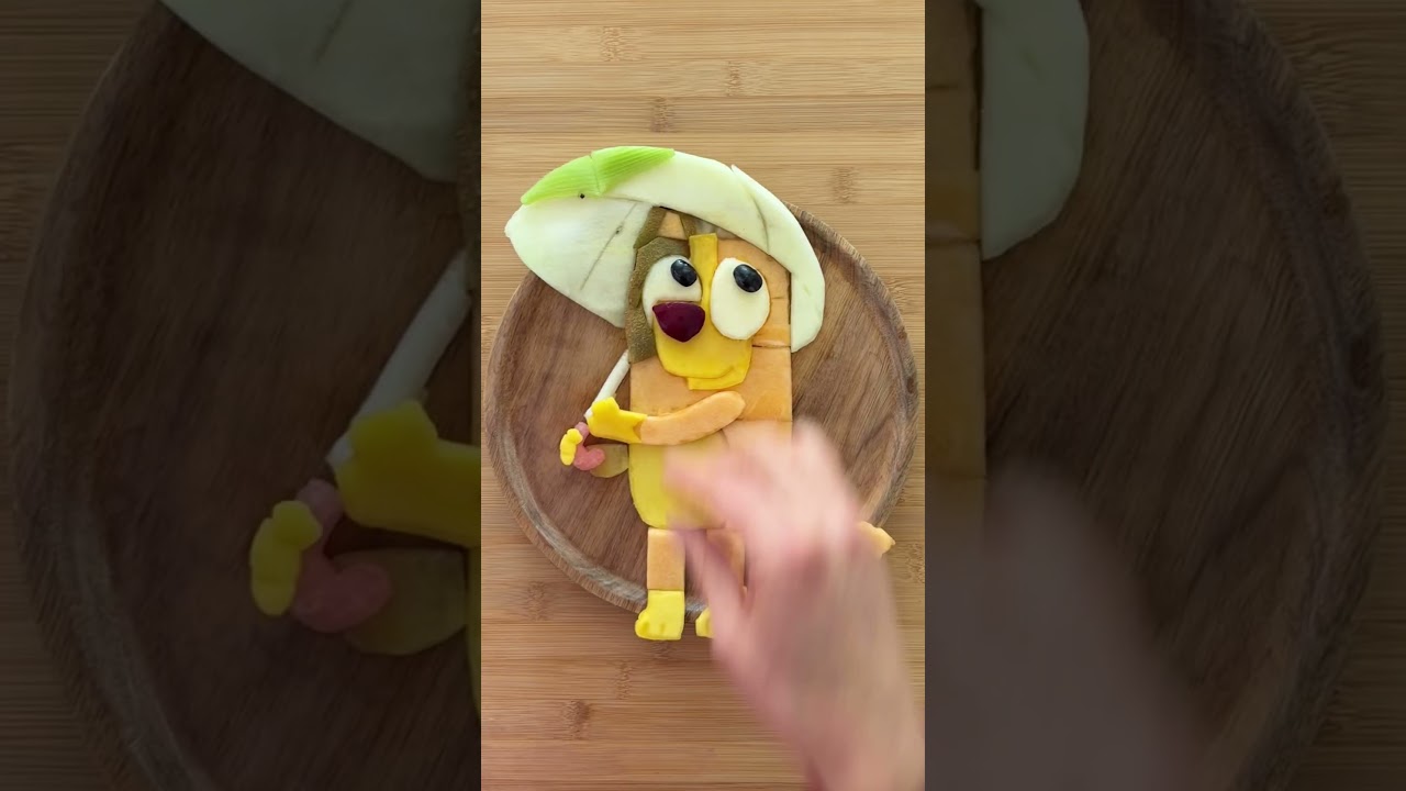 Bluey Chilli Fruit Art 🍈🍊 | Bluey  #ytshorts