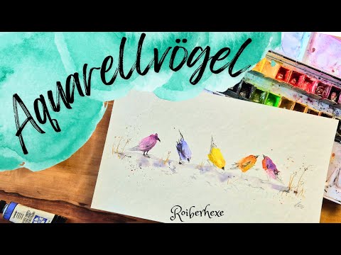 Turn fingerprints into watercolor birds 🐦🎨 | Painting for children & adults